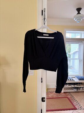 we the free all nighter surplice crop top (s)